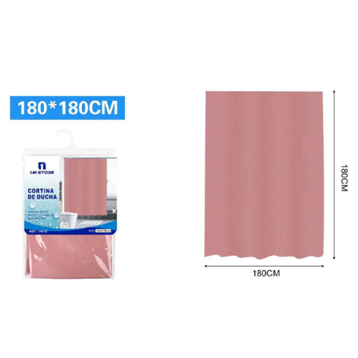 GENERICO - Cortina de Baño Anti-Hongos Impermeable - Diseño Elegante y Duradero