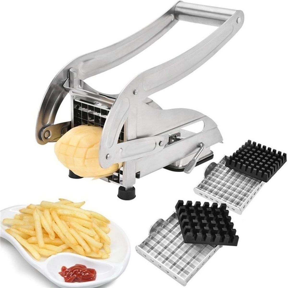 GENERICO - Cortadora en bastones acero inoxidable papas zanahorias pepinos