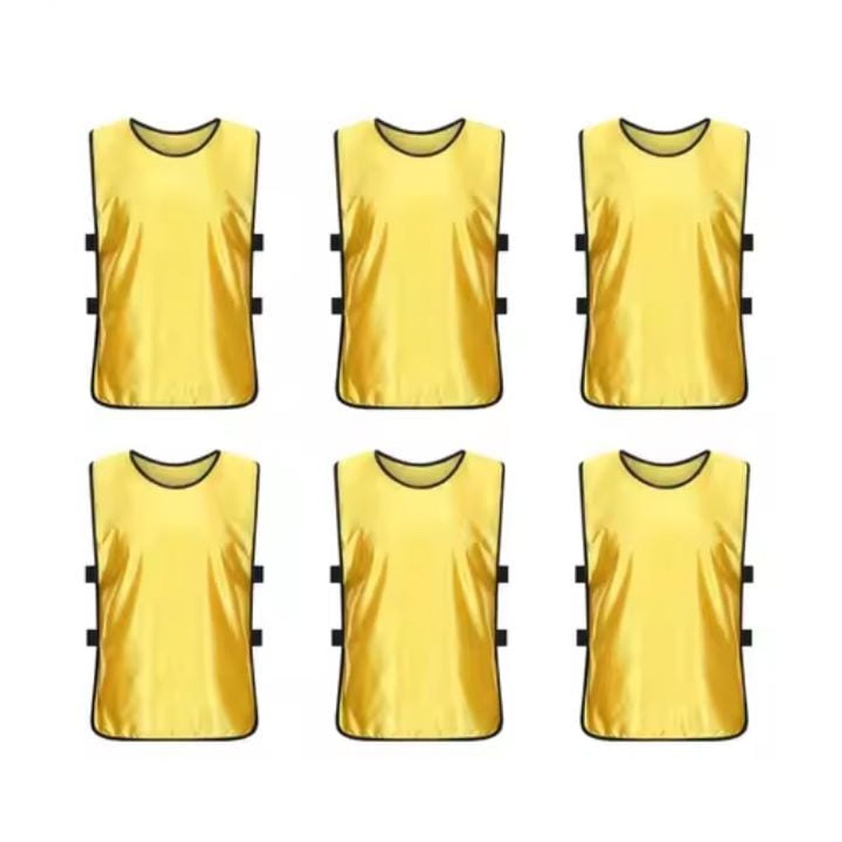 GENERICO - set 6 x petos deportivos equipos futbol basquetbol - Talla S /Amarillo