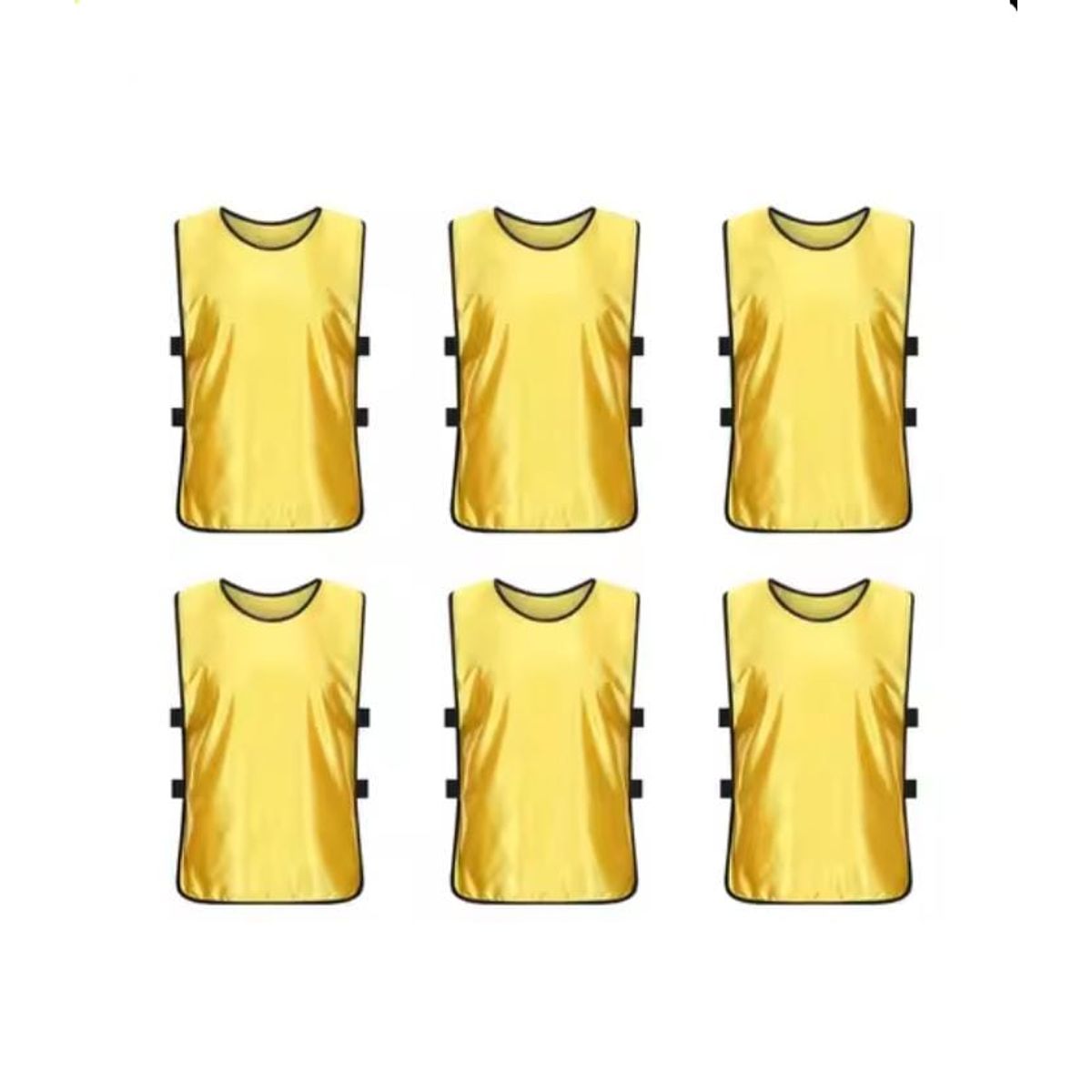 GENERICO - set 6 x petos deportivos equipos futbol basquetbol - Talla S /Amarillo