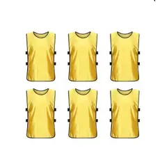 GENERICO - Set 6 x petos deportivos equipos futbol basquetbol - Talla S /Amarillo
