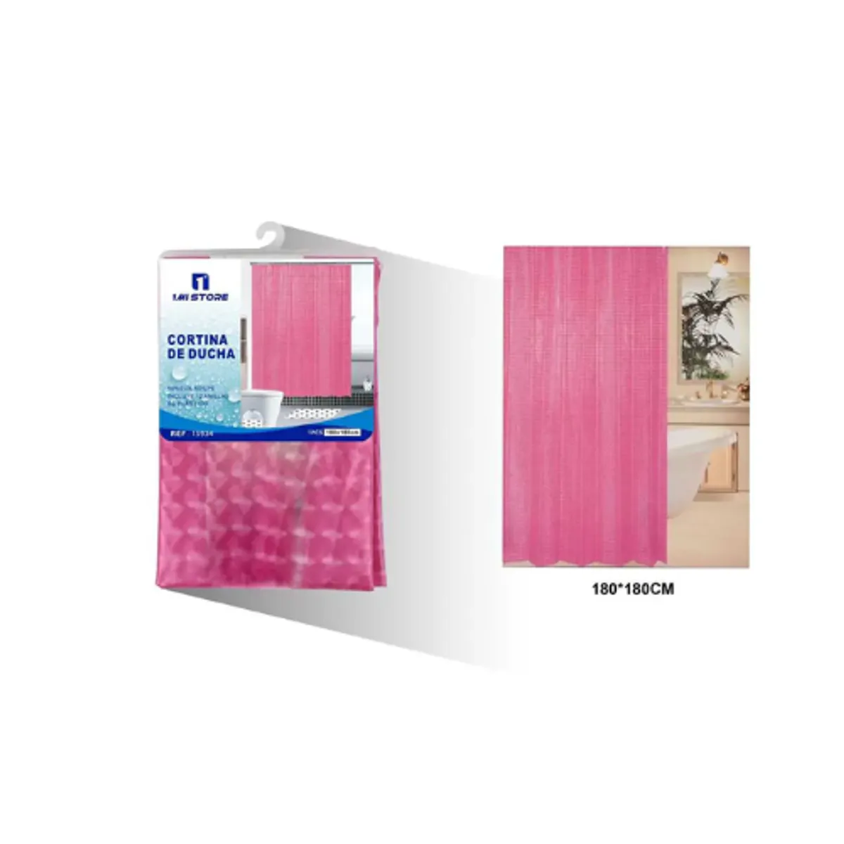 GENERICO - Cortina de Baño Anti-Hongos Impermeable - Diseño Elegante y Duradero