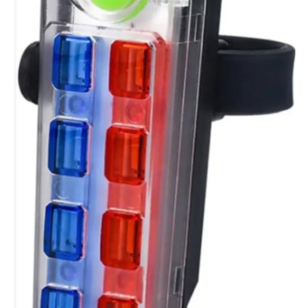 GENERICO - Luz De Bicicleta Bicolor Rojo Azul Recargable
