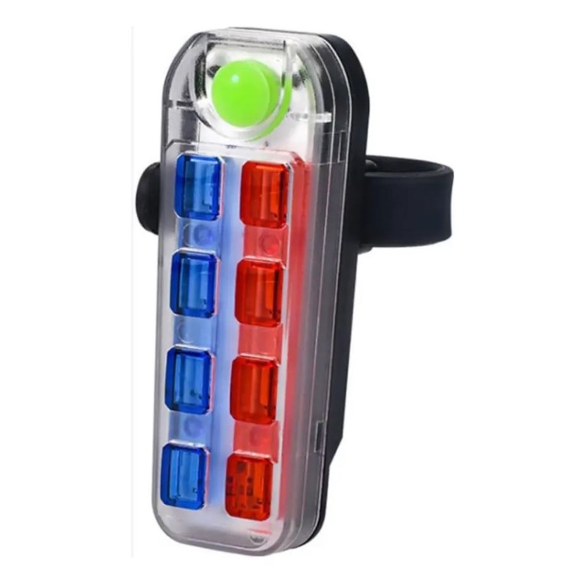 GENERICO - Luz De Bicicleta Bicolor Rojo Azul Recargable