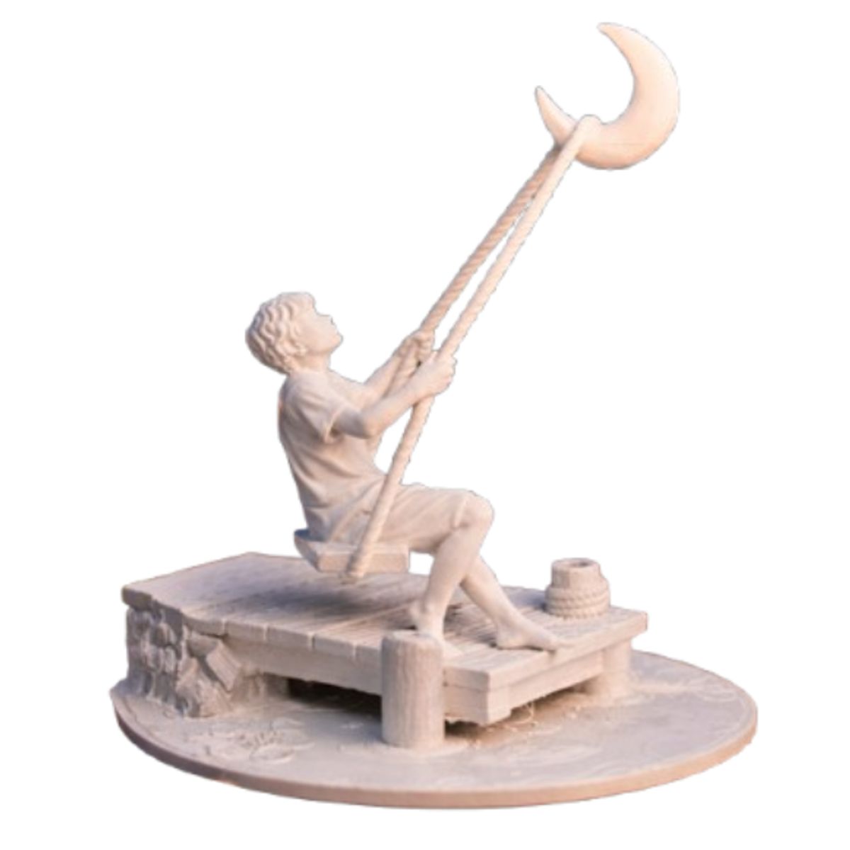 GENERICO - Escultura Decorativa- Niño Soñador