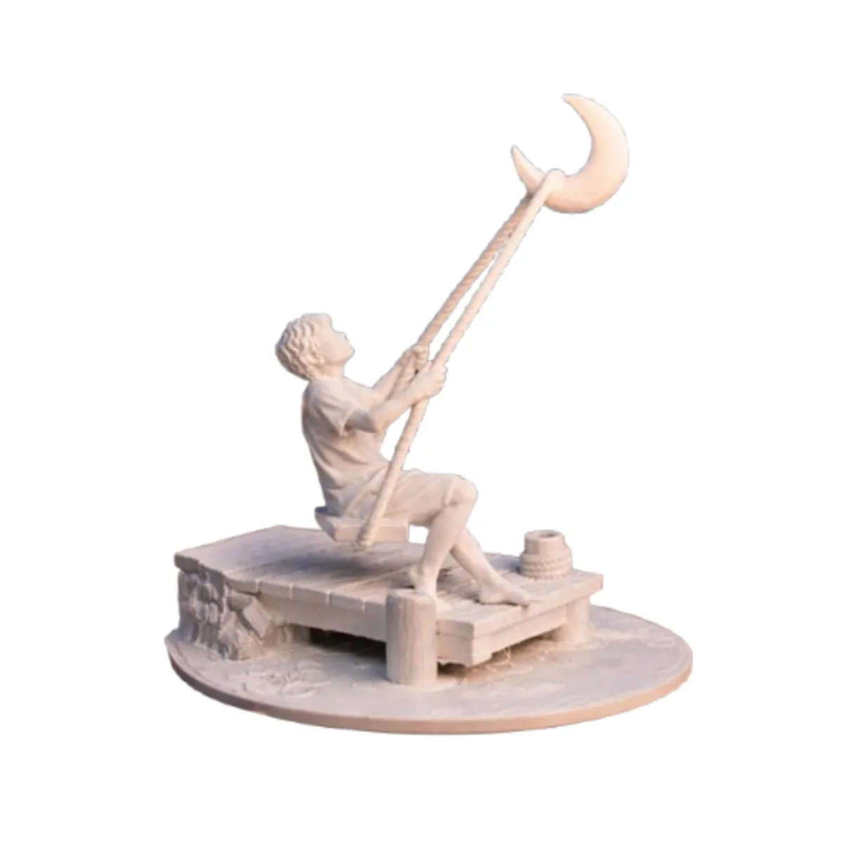 GENERICO - Escultura Decorativa- Niño Soñador