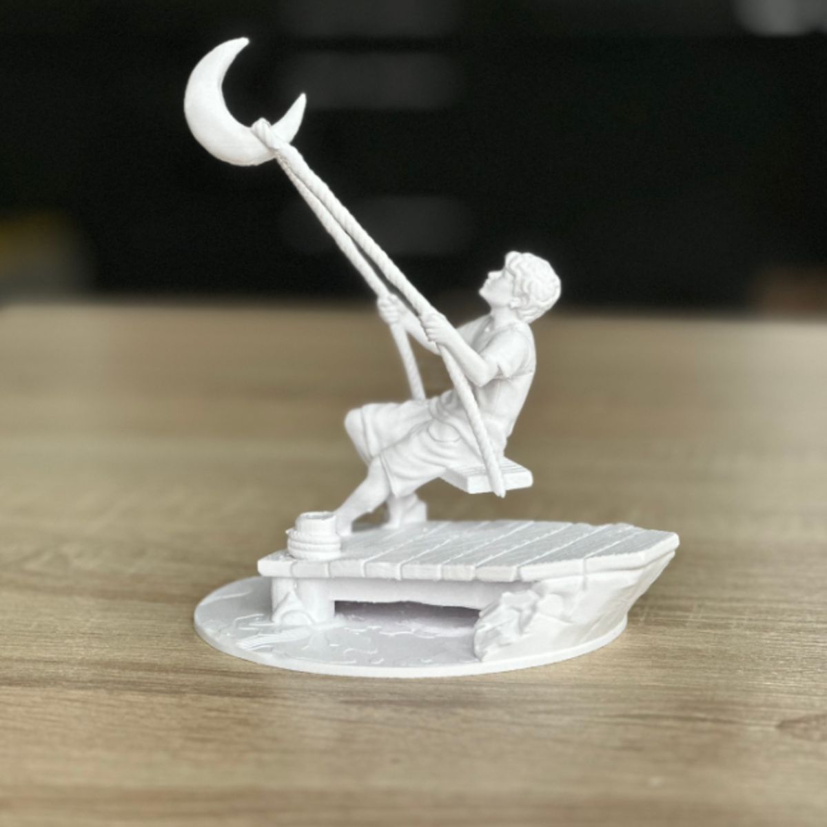 GENERICO - Escultura Decorativa- Niño Soñador