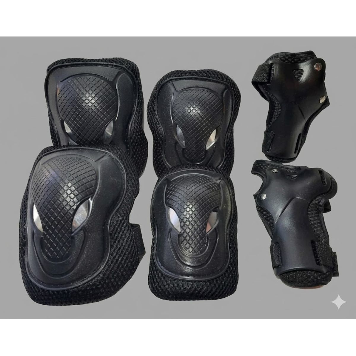 GENERICO - Set de Protección Rodillera Codera Muñequera Protectores en Color Negro