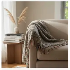 GENERICO - Manta Decorativa Tejida Para Sofá O Pie De Cama 130x180 Cm