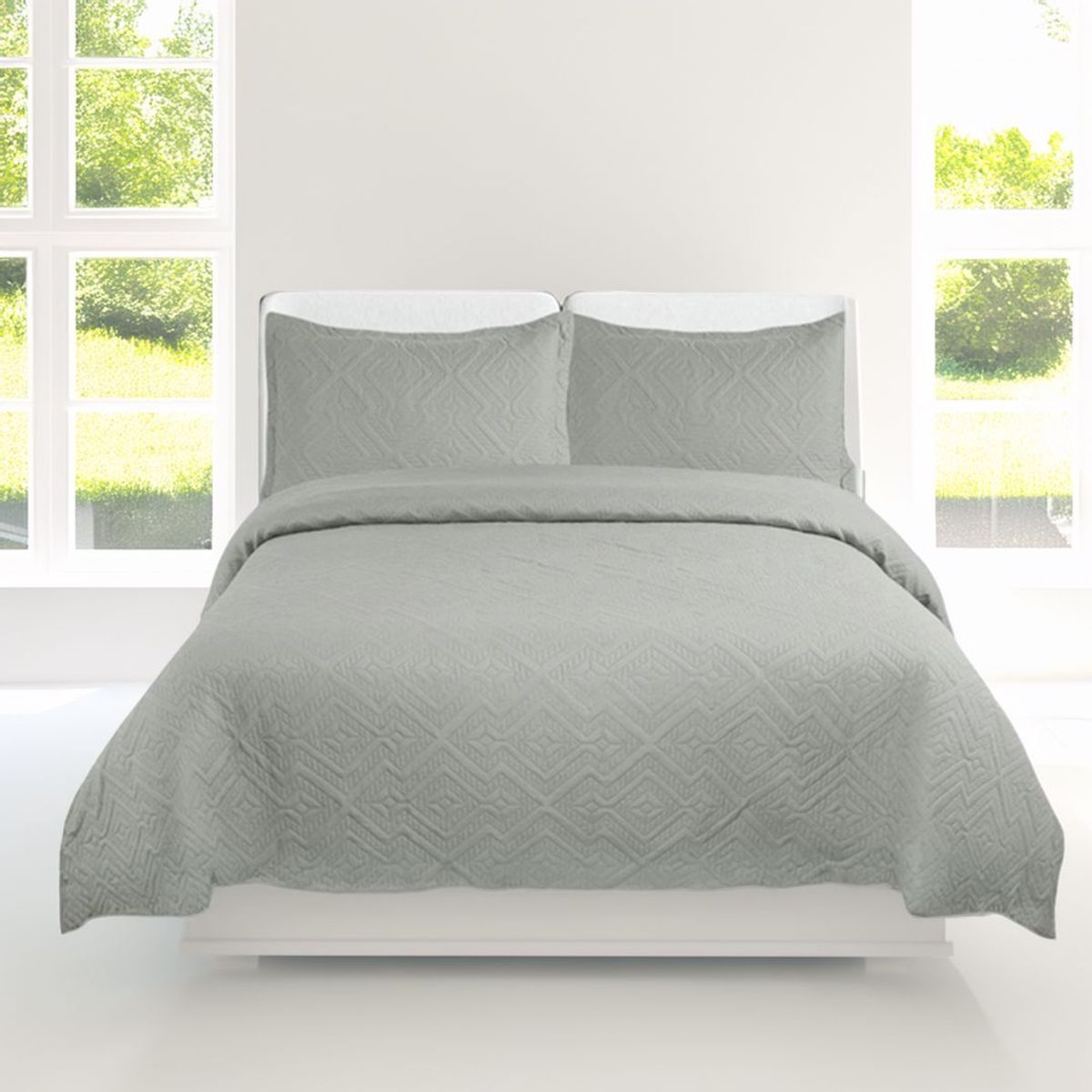 GENERICO - Cubrecama Quilt De Verano Unicolor Tf King