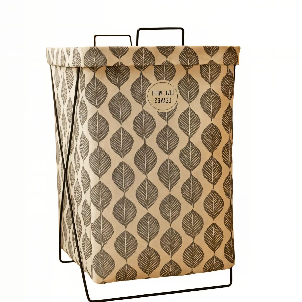 GENERICO - CESTA DE ROPA 36CMX59CM CON DISEÑO DE HOJAS
