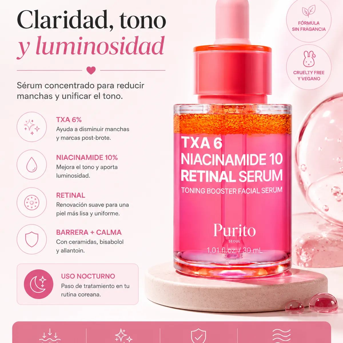 PURITO - Purito Sérum Antimanchas TXA Niacinamida Retinal 30ml