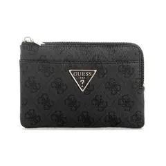 GUESS - Billetera Laurel Ii Slg Key Ring Pouch Gris Oscuro