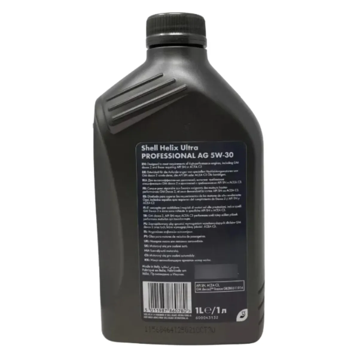 SHELL - Lubricante Motor 5w30 Shell Helix Ultra Ag 1 Lt.