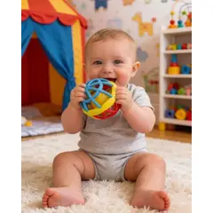 GENERICO - Pelota Sonajero Para Bebe De Agarre Facil 0-6 Meses