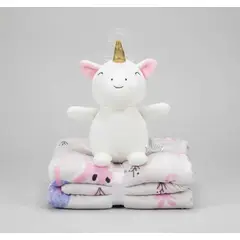 GENERICO - Manta Con Peluche De Apego Para Bebes Frazada Suave Unicornio