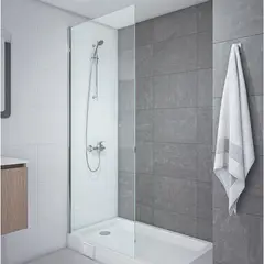 STRETTO - Mampara Fija Altura 100x185 cm Ajustable ±1 cm Cromado