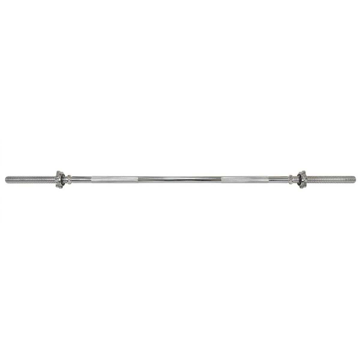 BLU FIT - Barra recta larga Blu Fit acero cromado collares rosca 180cm