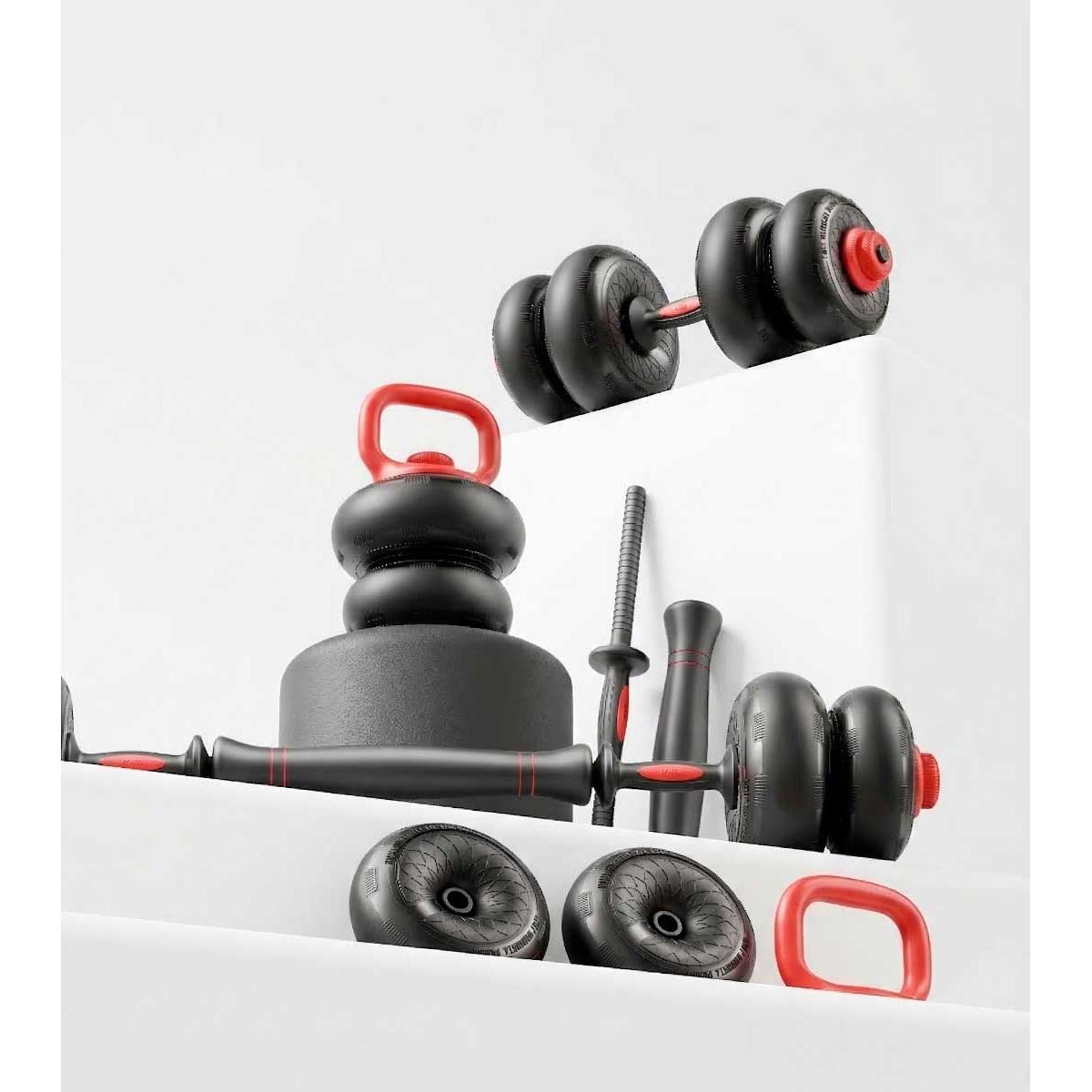 BLU FIT - Set mancuernas Blu fit 3 en 1 Soft Dumbbell 20 Kg