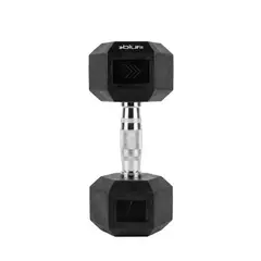 BLU FIT - Mancuerna hexagonal entrenamiento 7 kg negro