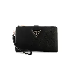 GUESS - Billetera Laurel Ii Slg Dbl Zip Orgnzr Negro