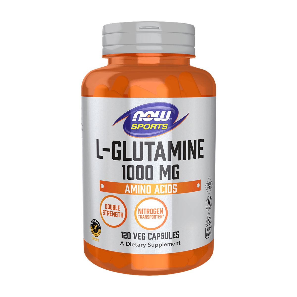 NOW - L-GLUTAMINE 1000mg 120 VEG CAPS, NOW