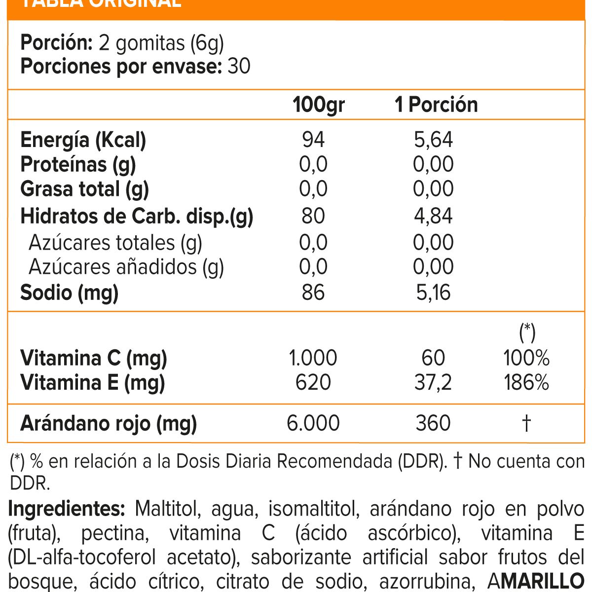 SUNVIT - Gomitas Cranberry + Vitaminas, Berries 60 Vegan Gummies, SVL
