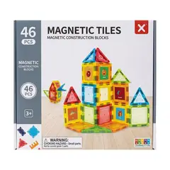 GENERICO - Bloques de Construcción Magnéticos Set Educativo de 46 Piezas