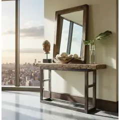 NSCOMPANY - Mesa De Arrimo Lumina - En Roble De Demolicion
