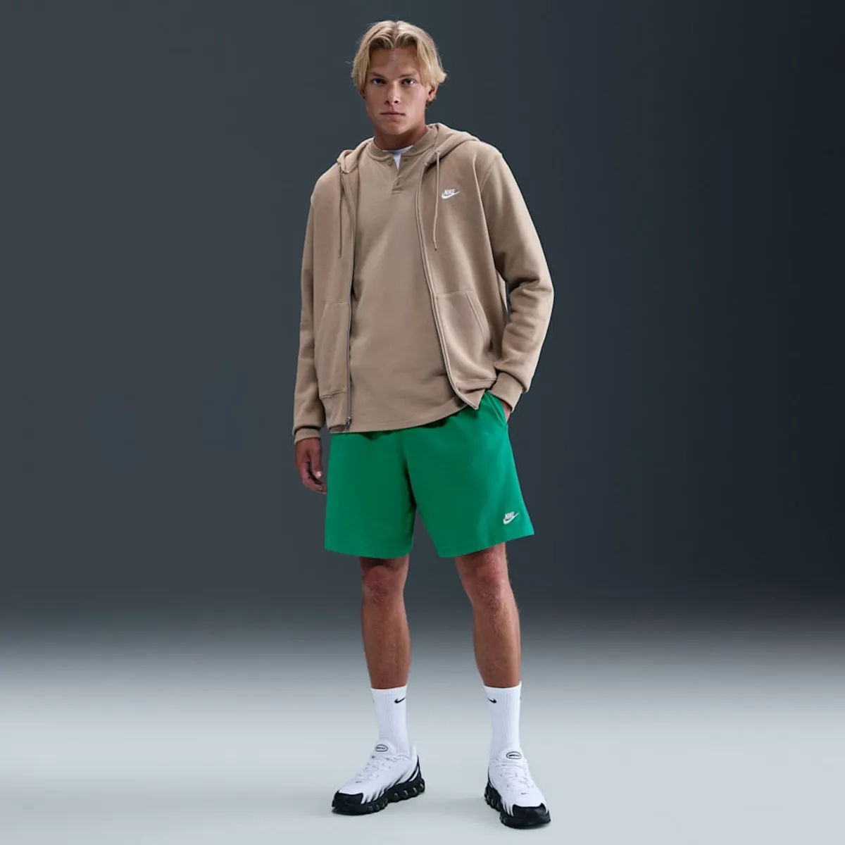 NIKE - Shorts Nike Club Verde Hombre - Verde