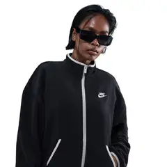 NIKE - Chamarra Sportswear Club Fleece Negro Mujer - Negro