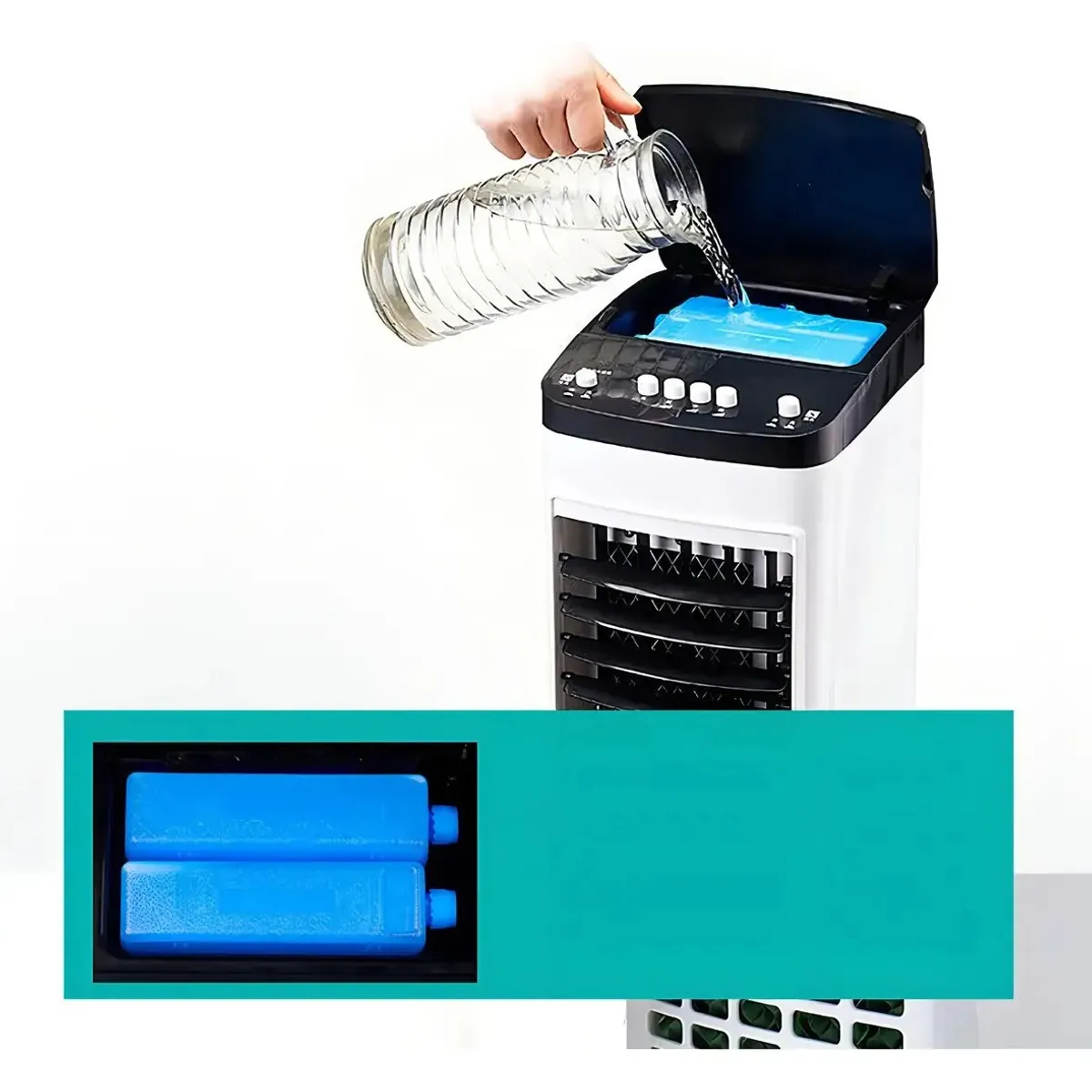 GENERICO - Aire Acondicionado Enfriador 65w De 6lt Color Blanco