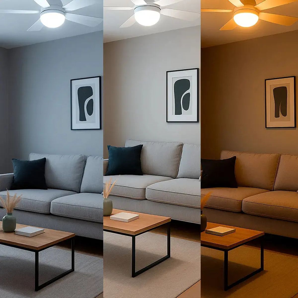 GENERICO - Ventilador De Techo E27 Lámpara Con Led 40w Ajustable Blanco