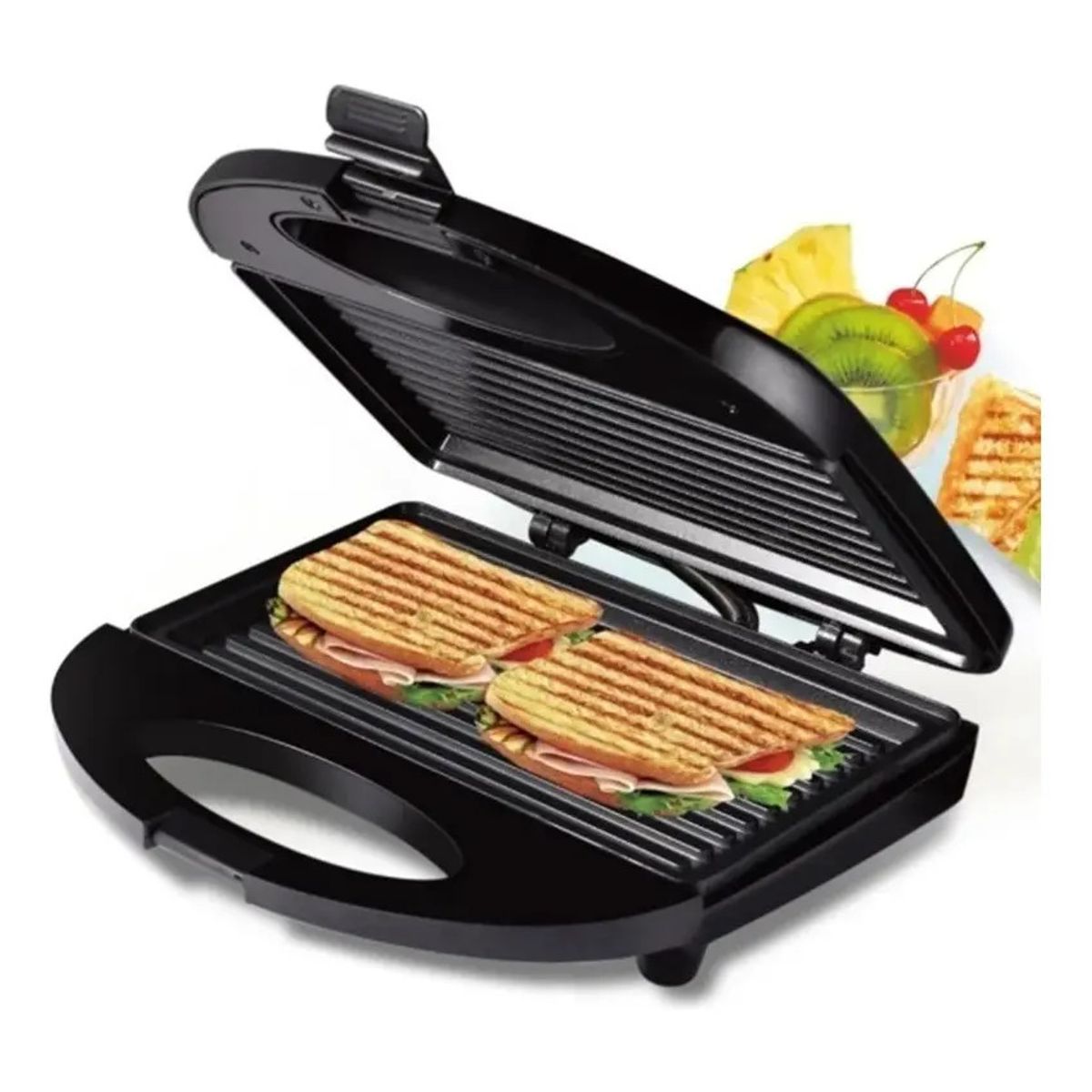 GENERICO - Sandwichera, Tostadora 2 Panes 750w Negro
