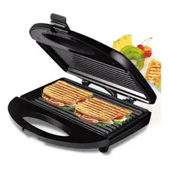 GENERICO - Sandwichera, Tostadora 2 Panes 750w Negro