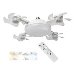 GENERICO - Ventilador de Techo Silencioso Osmao con Luz LED 50W E27 Control Remoto