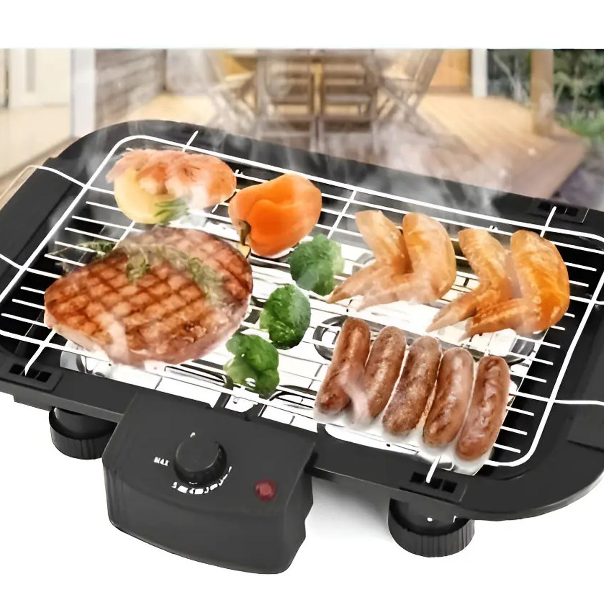GENERICO - Asador eléctrico Genérica 2000W Asador Interior negra