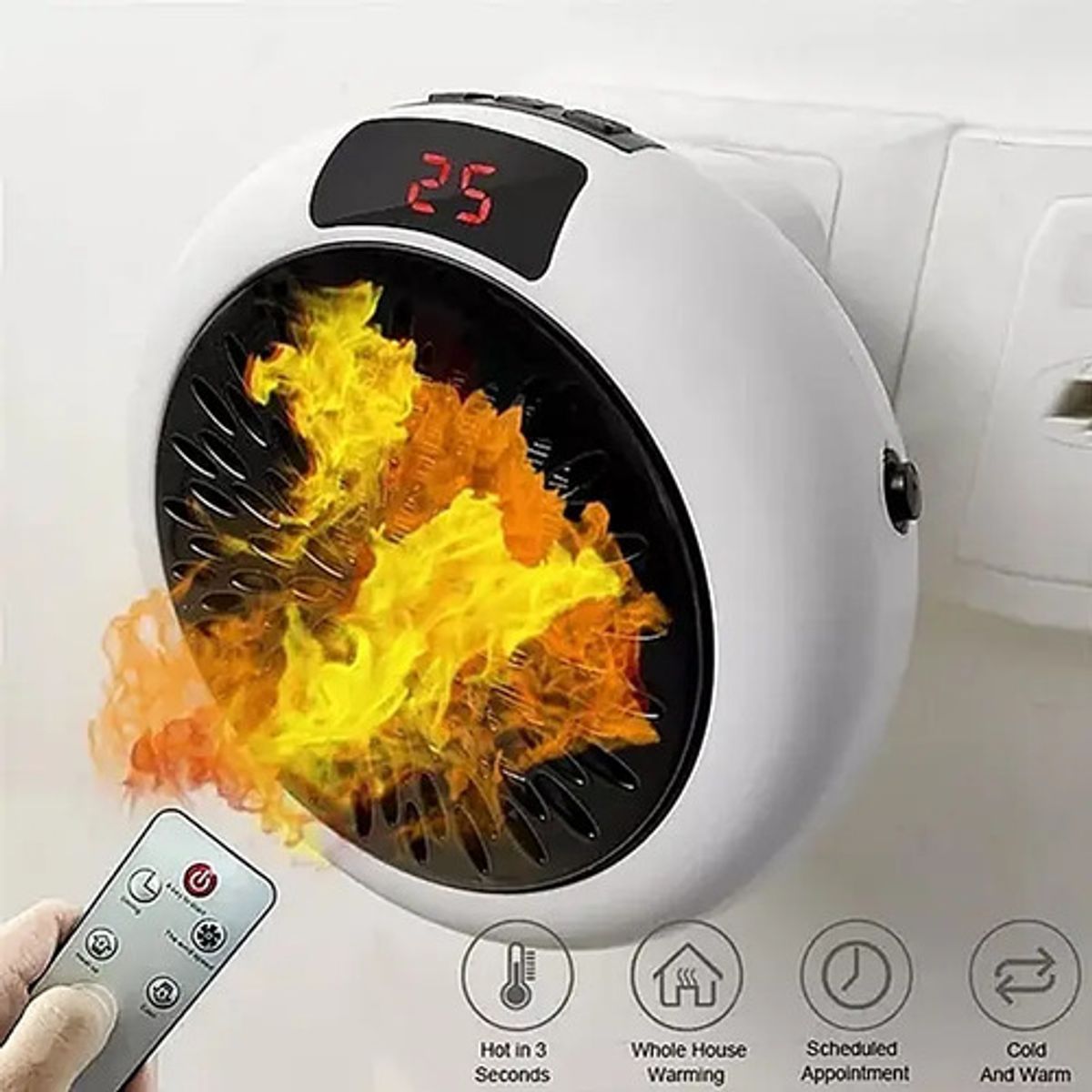 GENERICO - Termoventilador Eléctrico Calefactor Portátil Estufas 1000w