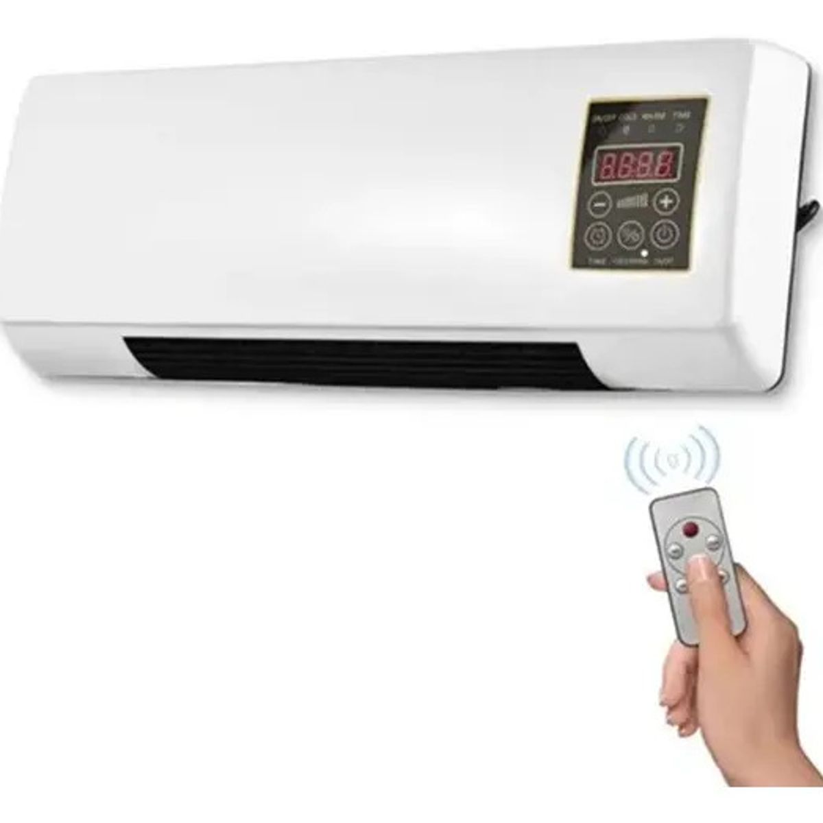 GENERICO - Calentador Calefactor Ventilador Eléctrico De Pared Blanco