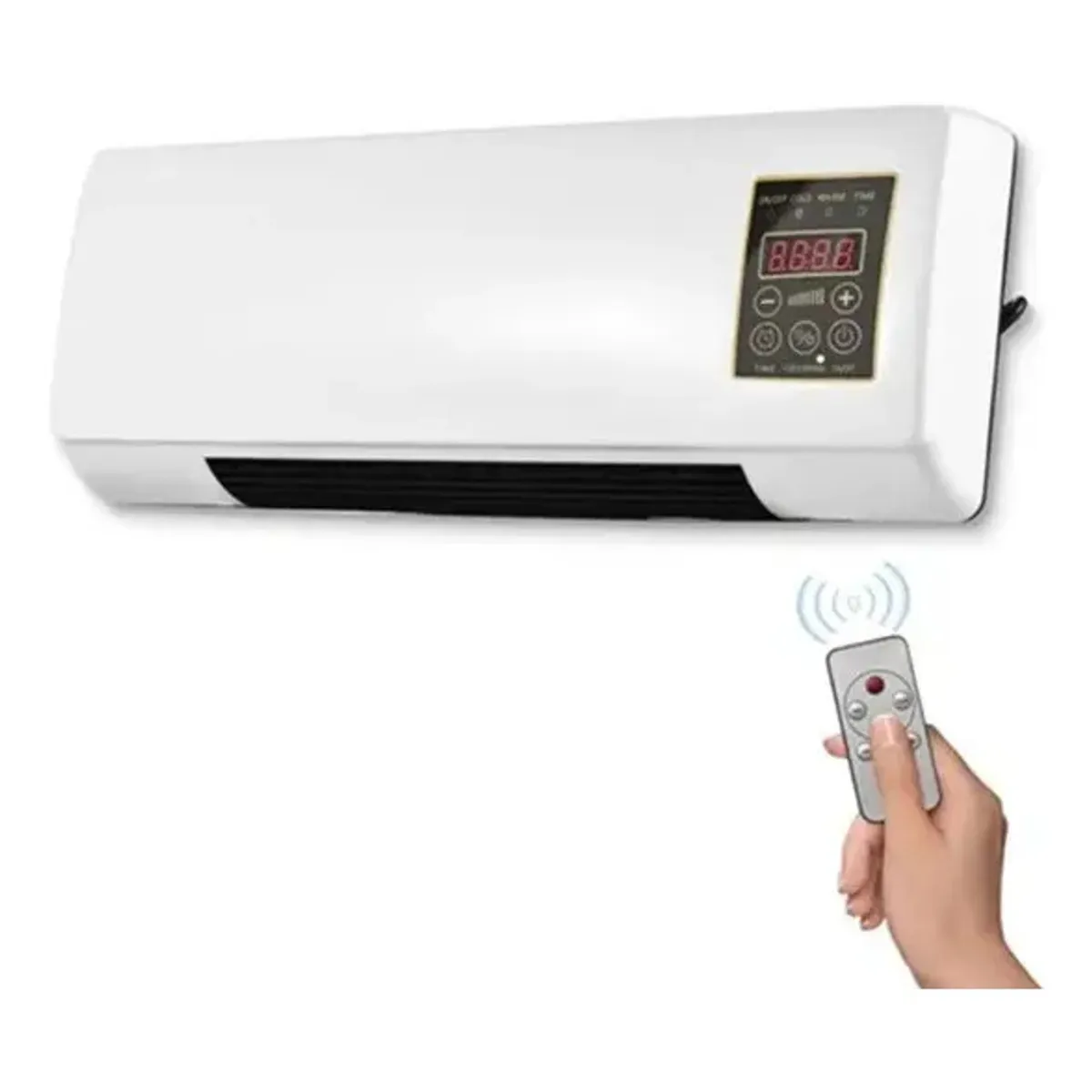 GENERICO - Calentador Calefactor Ventilador Eléctrico De Pared Blanco