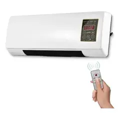 GENERICO - Calentador Calefactor Ventilador Eléctrico De Pared Blanco