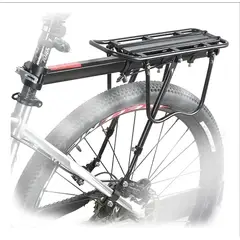GENERICO - PARRILLA PARA BICICLETA PORTA ALFORJAS COLOR NEGRO