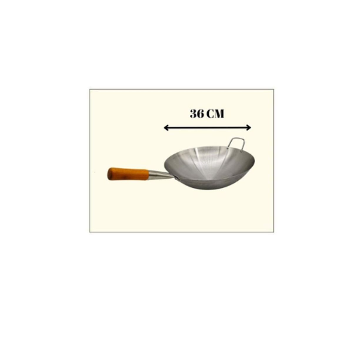 GENERICO - Sartén Wok Mango Madera 36 Cm