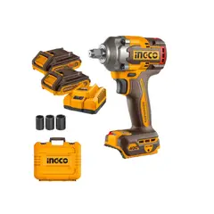 INGCO - Pistola De Impacto Bl +2Bat 2Ah Y Carg Indust 1/2" 20V/400Nm