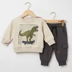 JUMP KIDS - Conjunto Buzo Polerón 2 Piezas Bebé Niño Dino Street