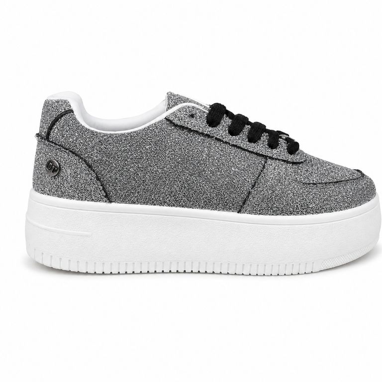 Zapatilla Mujer Plata/Glitter 233