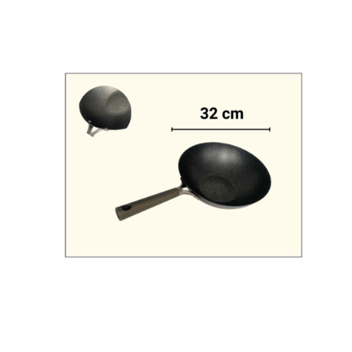 GENERICO - Sarten Wok 32 Cm Color Negro