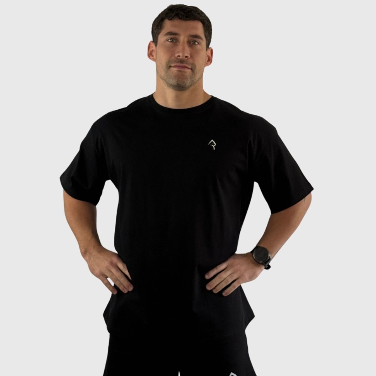 KONKO ACTIVE - Polera Over Size Premium Cotton Revenge Negra Hombre Manga Corta Konko