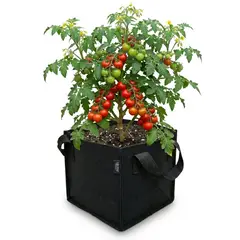 GENERICO - Pack 5 Macetas Cuadradas Geotextil 50 Litros
