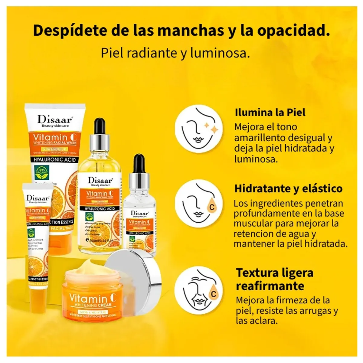 MOVI - Set Facial Vitamina C + Ácido Hialurónico X5  DISAAR